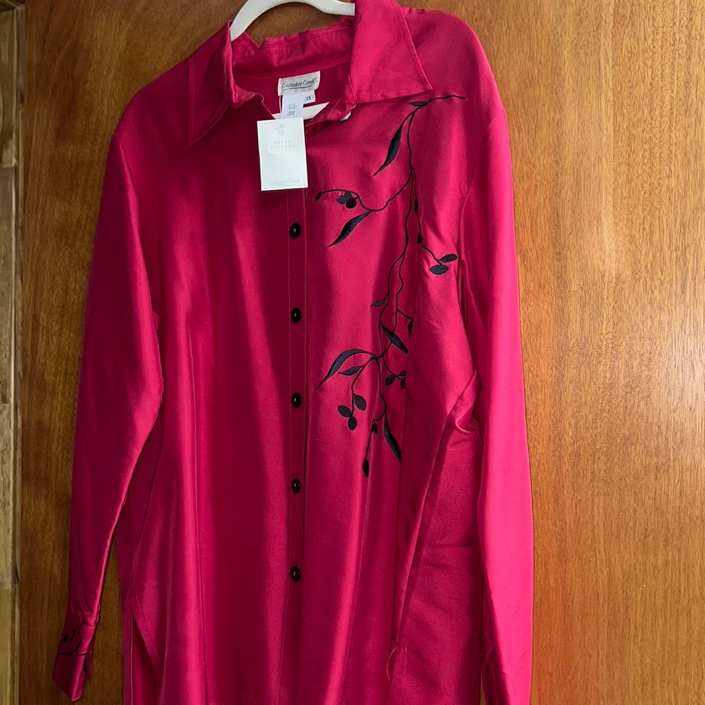Gorgeous red silk blouse NW0T